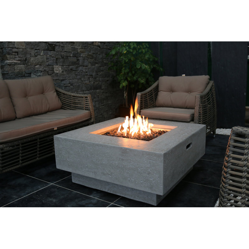 Elementi Manhattan Concrete Propane/Natural Gas Fire Pit Table & Reviews Wayfair